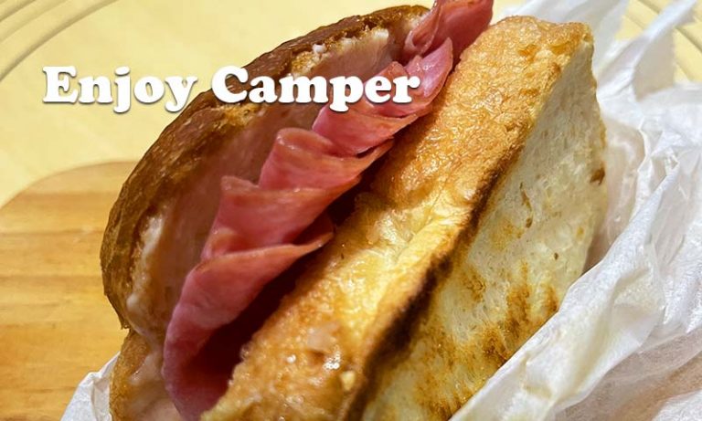 車中泊にお勧め 火を使わず電子レンジでホットサンド作ってみた