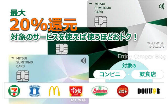 三井住友カード徹底解説｜外食派最強クレカ！マックや吉野家で最大20%還元！サブカードとしての凄み