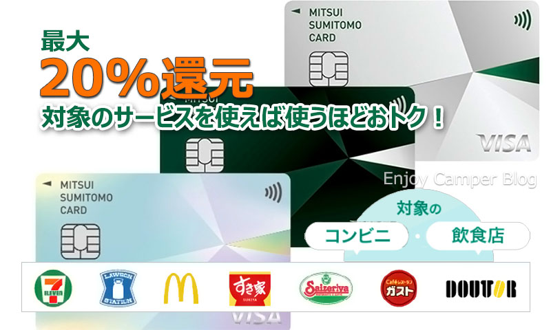 三井住友カード徹底解説|外食派最強クレカ!マックや吉野家で最大20%還元!サブカードとしての凄み