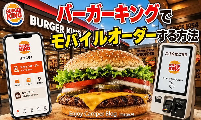 バーガーキング公式アプリでモバイルオーダーする方法～オールヘビーやハーフカット&お得クーポン